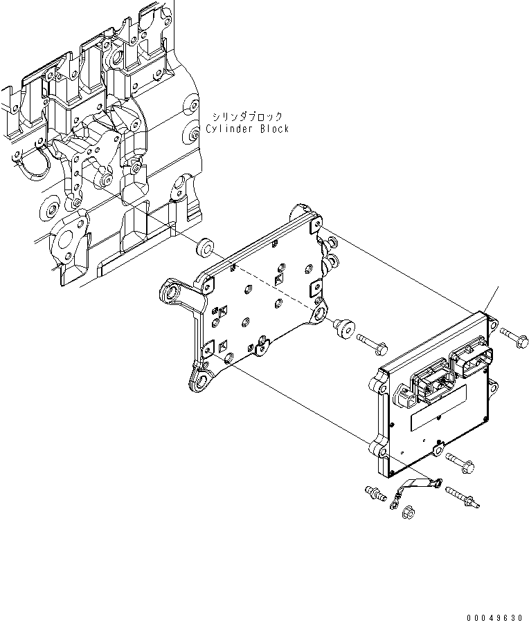 Komatsu parts book diagram for SAA6D114E-3B-WT S/N 26850001-UP: ELECTRONIC CONTROLLER(#26850005-)