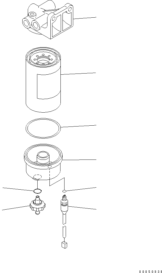Komatsu parts book diagram for SAA6D114E-3B-WT S/N 26850001-UP: FUEL PRE-FILTER(#26850852-)