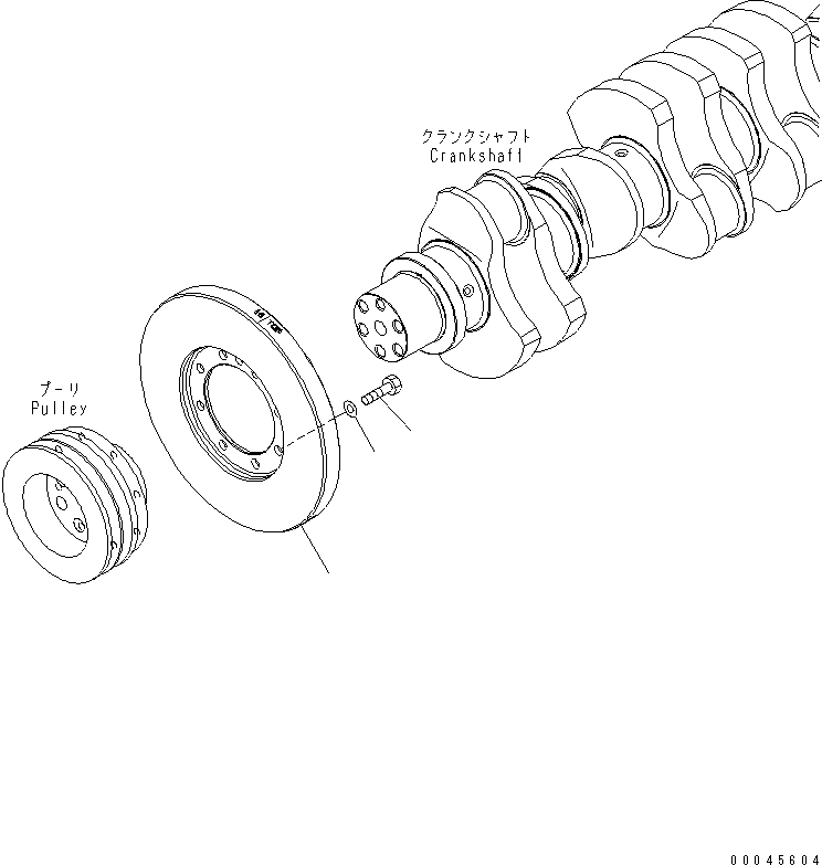 Komatsu parts book diagram for SAA6D125E-5E-01 S/N 560001-UP: VIBRATION DAMPER