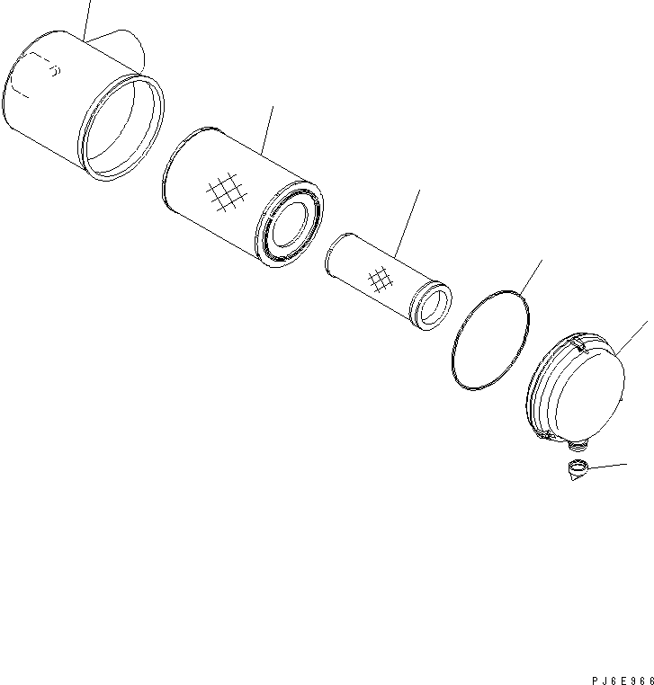 Komatsu parts book diagram for SAA6D125E-5E-01 S/N 560001-UP: AIR CLEANER(#560347-)