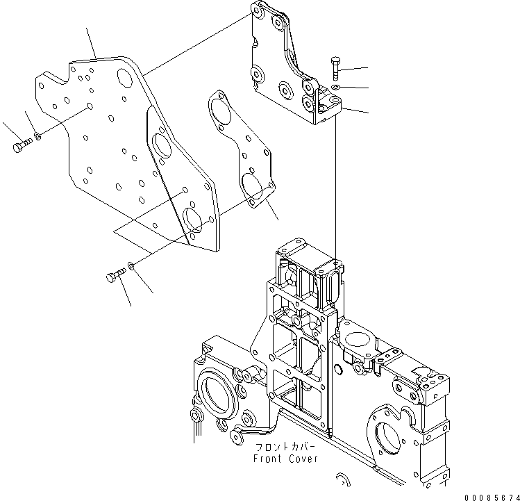 Engines Komatsu / SAA6D140E-5E-01 S/N 530001-UP(saa6d31c) / EXHAUST GAS RECIRCULATION VALVE (6/6) (ENGINE FRONT HANGER)(#533487-)(030290 : A1550-F4A6B)