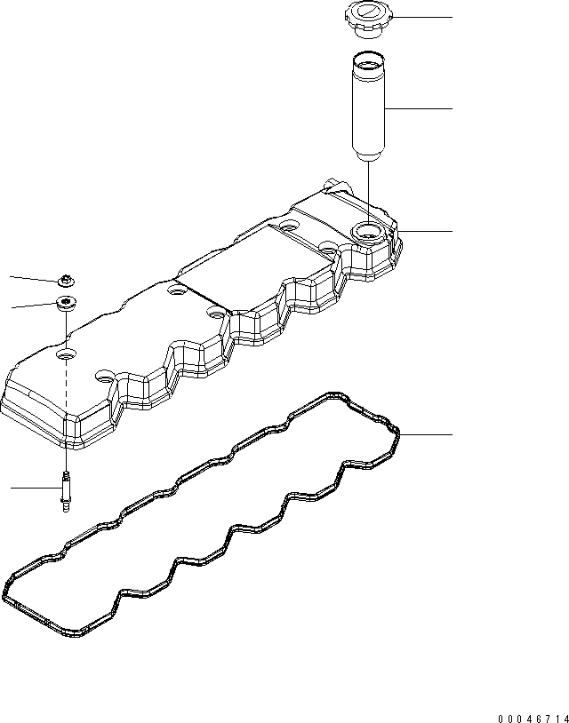 Komatsu parts book diagram for SAA6D107E-1G-W S/N 26500006-UP: HEAD COVER