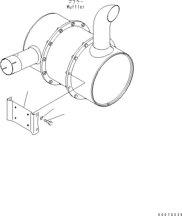 Komatsu parts book diagram for SAA6D107E-1G-W S/N 26500006-UP: HEAT SHIELD (CERAMIC MUFFLER)(#26519526-)