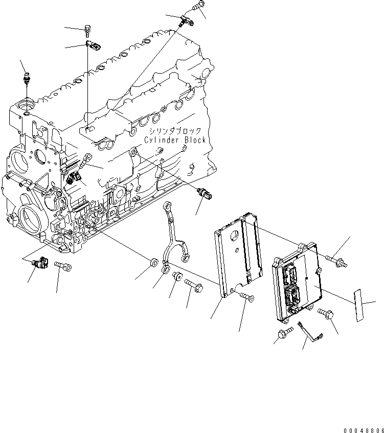 Komatsu parts book diagram for SAA6D107E-1G-W S/N 26500006-UP: FUEL INJECTION CONTROLLER RELATED PARTS(#26500006-26535342)