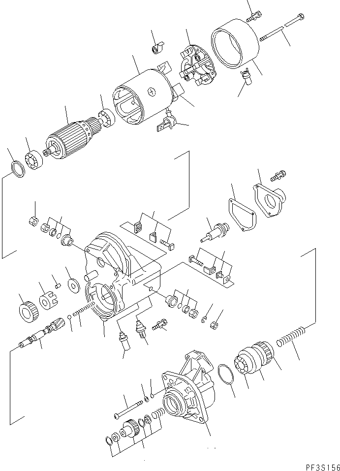 Komatsu parts book diagram for SAA6D107E-1G-W S/N 26500006-UP: STARTING MOTOR (4.5KW) (INNER PARTS)