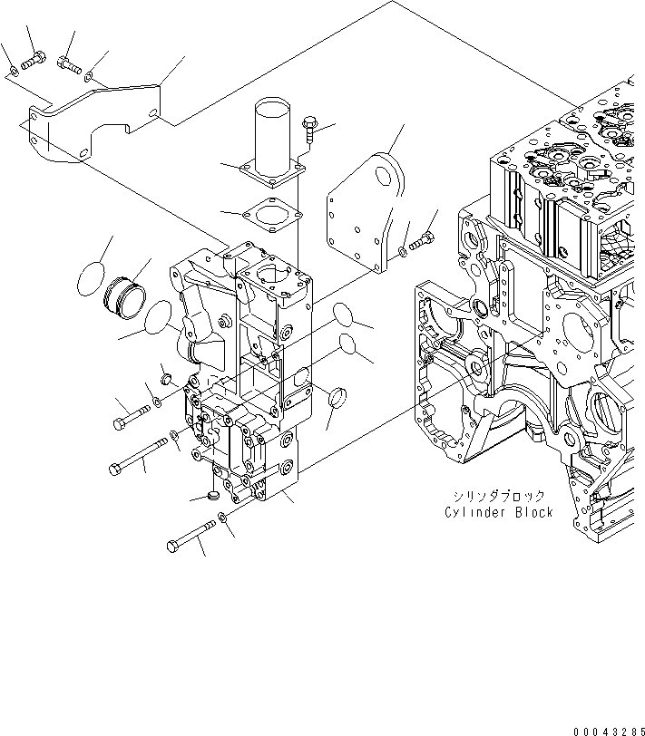 Engines Komatsu / SAA6D170E-5CR-W S/N 610001-UP(saa6d3hc) / WATER HOUSING AND FRONT HANGER(030020 : A1030-A6A2)