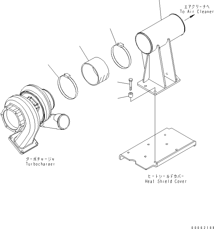 Engines Komatsu / SAA6D170E-5CR-W S/N 610001-UP(saa6d3hc) / AIR CLEANER ATTACHMENT (TROPICAL GROUND SPEC. 55ЯC)(#610126-)(030090 : A1410-A6K7)