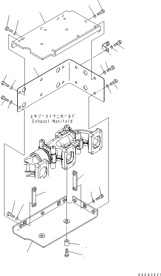 Engines Komatsu / SAA6D170E-5CR-W S/N 610001-UP(saa6d3hc) / HEAT SHIELD(030150 : A1570-A6F3)