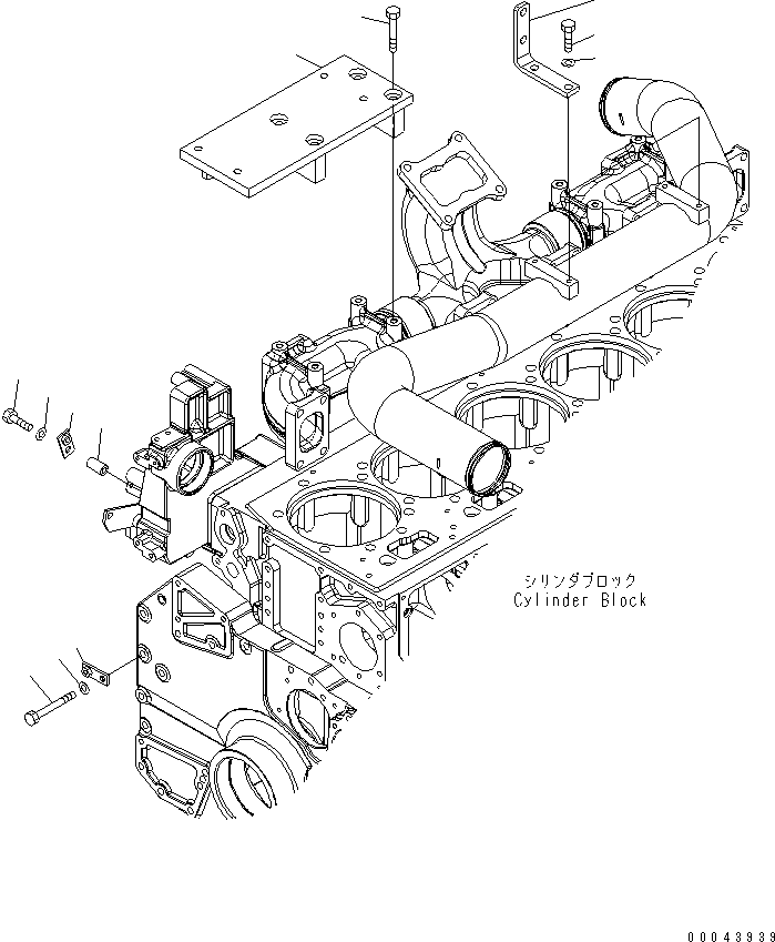 Engines Komatsu / SAA6D170E-5CR-W S/N 610001-UP(saa6d3hc) / MUFFLER ATTACHMENT(030160 : A1610-A6J4)