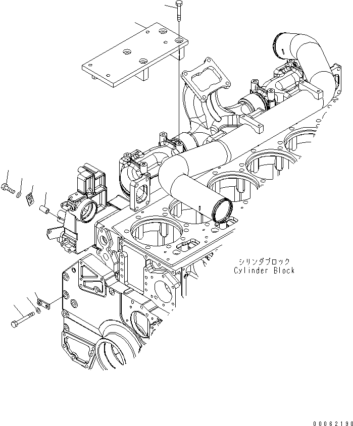 Engines Komatsu / SAA6D170E-5CR-W S/N 610001-UP(saa6d3hc) / MUFFLER ATTACHMENT (TROPICAL GROUND SPEC. 55ЯC)(#610126-)(030170 : A1610-A6J5)