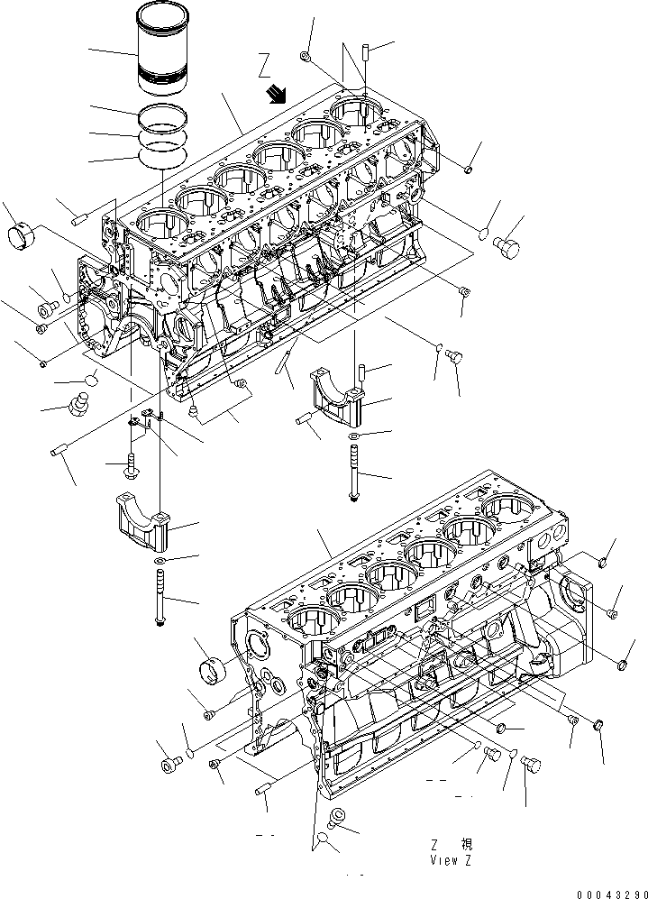 Engines Komatsu / SAA6D170E-5CR-W S/N 610001-UP(saa6d3hc) / CYLINDER BLOCK(030190 : A2010-A6D3)