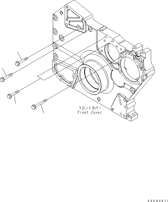 Engines Komatsu / SAA6D170E-5CR-W S/N 610001-UP(saa6d3hc) / FRONT COVER MOUNTING(030270 : A2041-A6D7)