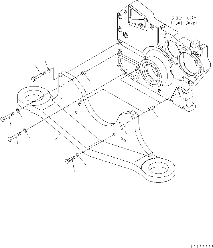 Engines Komatsu / SAA6D170E-5CR-W S/N 610001-UP(saa6d3hc) / ENGINE MOUNTING(030350 : A2250-A6D8)