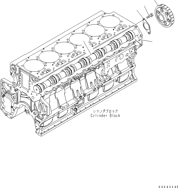 Engines Komatsu / SAA6D170E-5CR-W S/N 610001-UP(saa6d3hc) / CAMSHAFT(030410 : A2410-A6C1)