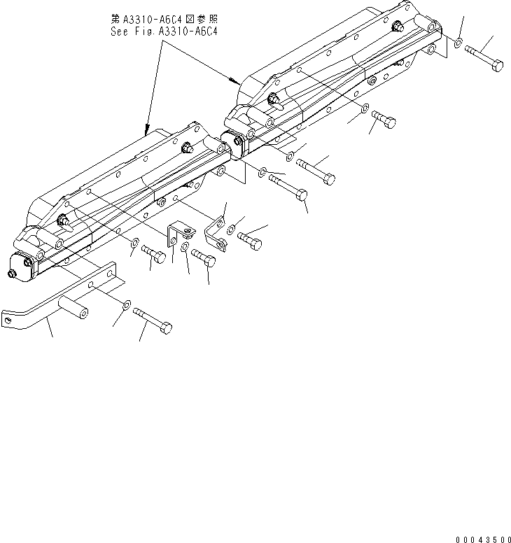 Engines Komatsu / SAA6D170E-5CR-W S/N 610001-UP(saa6d3hc) / OIL COOLER MOUNTING AND ACCESSORY(030480 : A3311-A6F3)