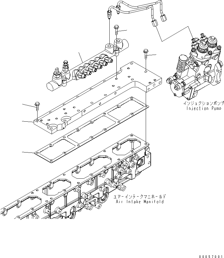 Engines Komatsu / SAA6D170E-5CR-W S/N 610001-UP(saa6d3hc) / FUEL INJECTION (2/5) (COMMON RAIL MOUNTING)(030500 : A4010-B6K4)