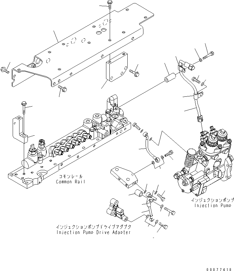 Engines Komatsu / SAA6D170E-5CR-W S/N 610001-UP(saa6d3hc) / FUEL INJECTION (4/5) (FUEL SUPPLY PUMP WIRING AND LUBRICATOR)(030520 : A4010-D6K4)