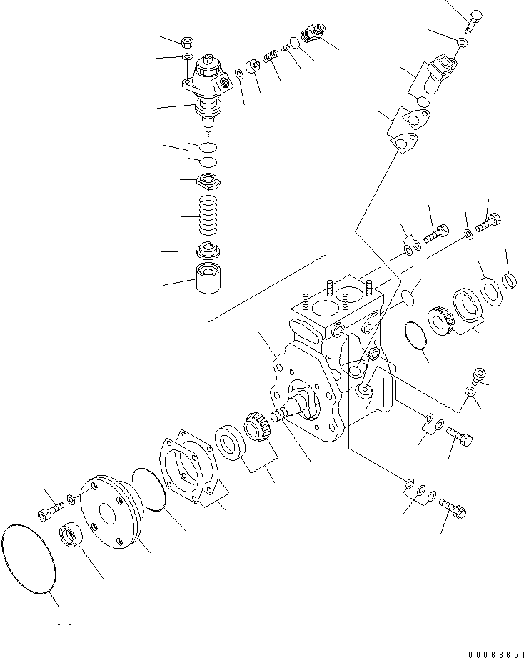 Engines Komatsu / SAA6D170E-5CR-W S/N 610001-UP(saa6d3hc) / FUEL SUPPLY PUMP (PUMP) (INNER PARTS)(030540 : A4010-F6K4)