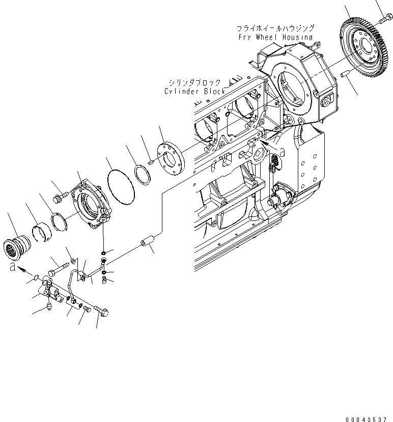Engines Komatsu / SAA6D170E-5CR-W S/N 610001-UP(saa6d3hc) / FUEL INJECTION PUMP DRIVE(030580 : A4080-A6D2)