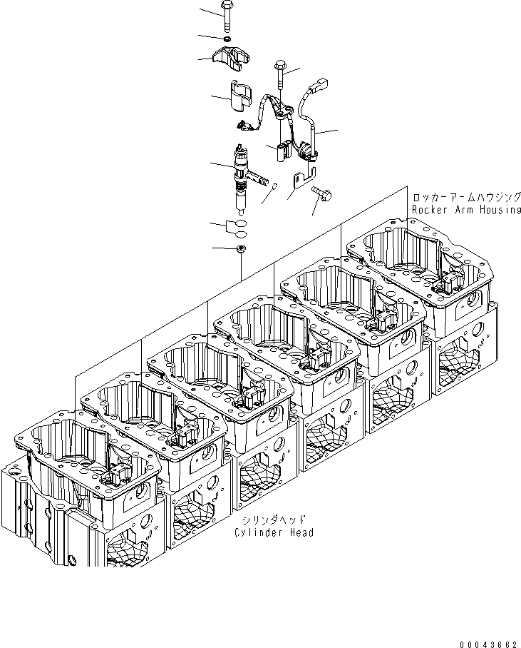 Engines Komatsu / SAA6D170E-5CR-W S/N 610001-UP(saa6d3hc) / FUEL INJECTOR(030710 : A4210-A6F7)