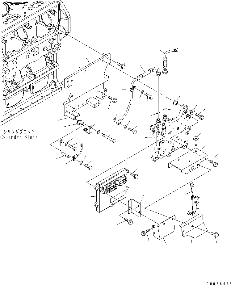 Engines Komatsu / SAA6D170E-5CR-W S/N 610001-UP(saa6d3hc) / FUEL CONTROLLER AND PIPING(030730 : A4710-A6H6)