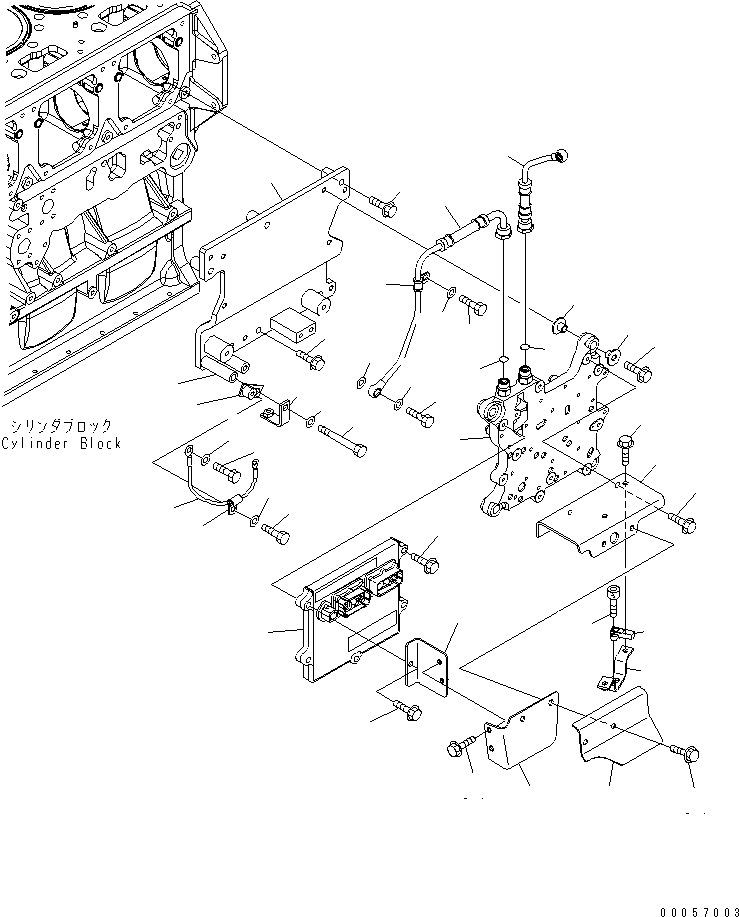 Engines Komatsu / SAA6D170E-5CR-W S/N 610001-UP(saa6d3hc) / FUEL CONTROLLER AND PIPING (TROPICAL GROUND SPEC. 55ЯC)(#610126-)(030740 : A4710-A6J6)