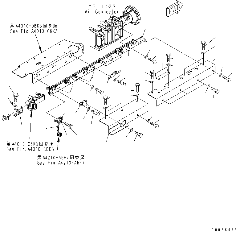 Engines Komatsu / SAA6D170E-5CR-W S/N 610001-UP(saa6d3hc) / CABLE SUPPORT (3/5) INJECTOR WIRING(030770 : A4750-C6C3)