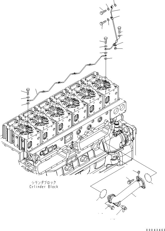 Engines Komatsu / SAA6D170E-5CR-W S/N 610001-UP(saa6d3hc) / AIR VENT AND WATER C0NNECTION(030820 : A5010-B6E2)