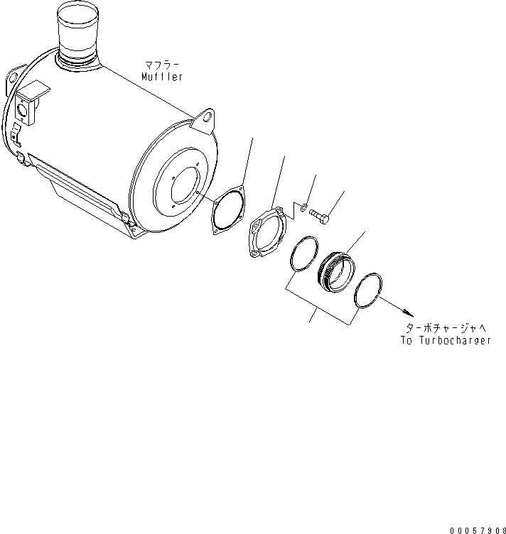 Engines Komatsu / SAA6D170E-5CR-W S/N 610001-UP(saa6d3hc) / MUFFLER JOINT PARTS(030990 : B9999-A6X6)