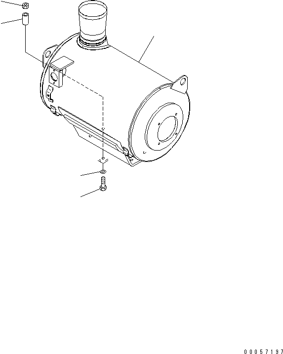 Engines Komatsu / SAA6D170E-5CR-W S/N 610001-UP(saa6d3hc) / MUFFLER MOUNTING(031000 : B9999-A6X9)