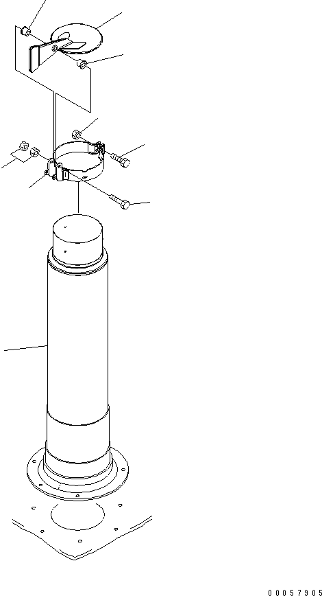 Engines Komatsu / SAA6D170E-5CR-W S/N 610001-UP(saa6d3hc) / EXHAUST PIPE AND RAIN CAP(031050 : B9999-A6Y8)