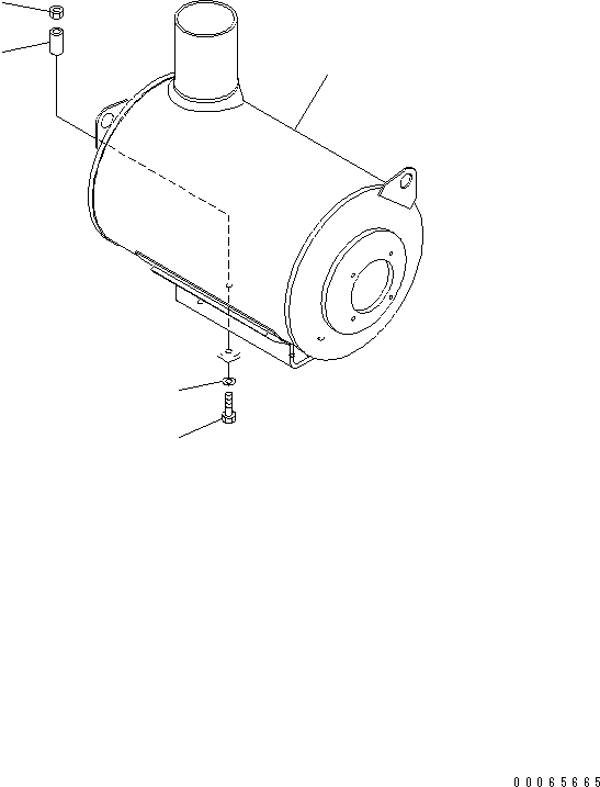 Engines Komatsu / SAA6D170E-5CR-W S/N 610001-UP(saa6d3hc) / MUFFLER MOUNTING (TROPICAL GROUND SPEC. 55ЯC)(#610126-)(031070 : B9999-A6Z1)