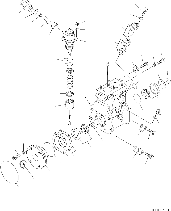 Komatsu parts book diagram for SAA6D140E-5BR-W S/N 630001-UP: FUEL SUPPLY PUMP (PUMP) (INNER PARTS)(#630437-)