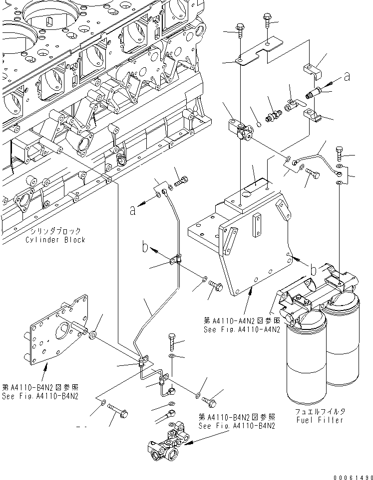 Komatsu parts book diagram for SAA6D140E-5BR-W S/N 630001-UP: FUEL AIR VENT(#630001-630436)