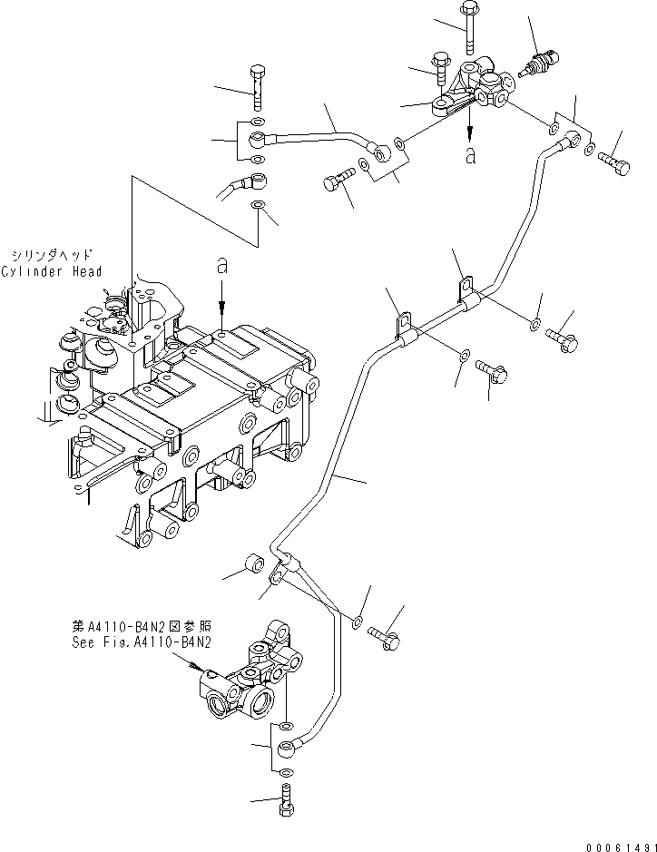 Komatsu parts book diagram for SAA6D140E-5BR-W S/N 630001-UP: FUEL RETURN(#630001-630582)