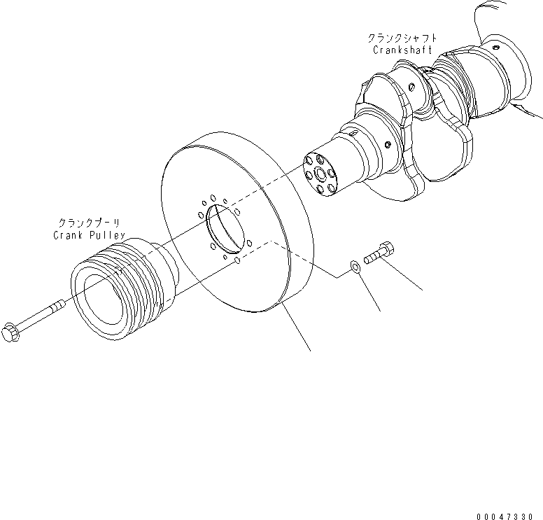 Engines Komatsu / SAA6D140E-5GR-W S/N 630001-UP(saa6d3oc) / VIBRATION DAMPER(#630006-)(030250 : A2330-A4B7)