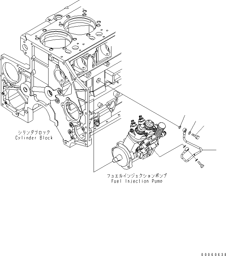 Engines Komatsu / SAA6D140E-5GR-W S/N 630001-UP(saa6d3oc) / FUEL SUPPLY PUMP LUBRICATOR(030430 : A4060-A4C4)