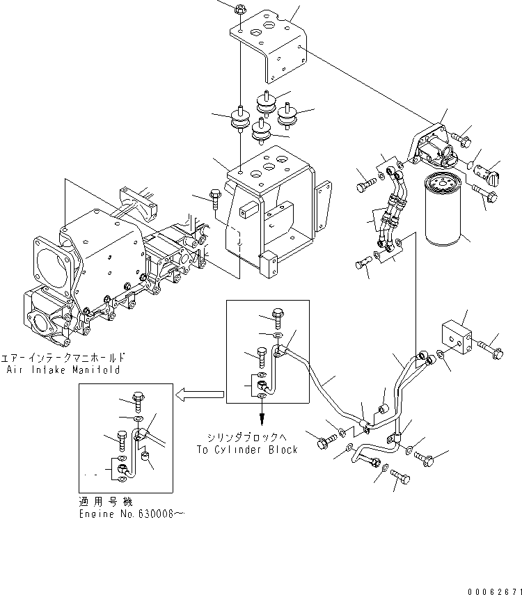 Engines Komatsu / SAA6D140E-5GR-W S/N 630001-UP(saa6d3oc) / CORROSION RESISTOR(#630006-630314)(030570 : A5210-A4K4)