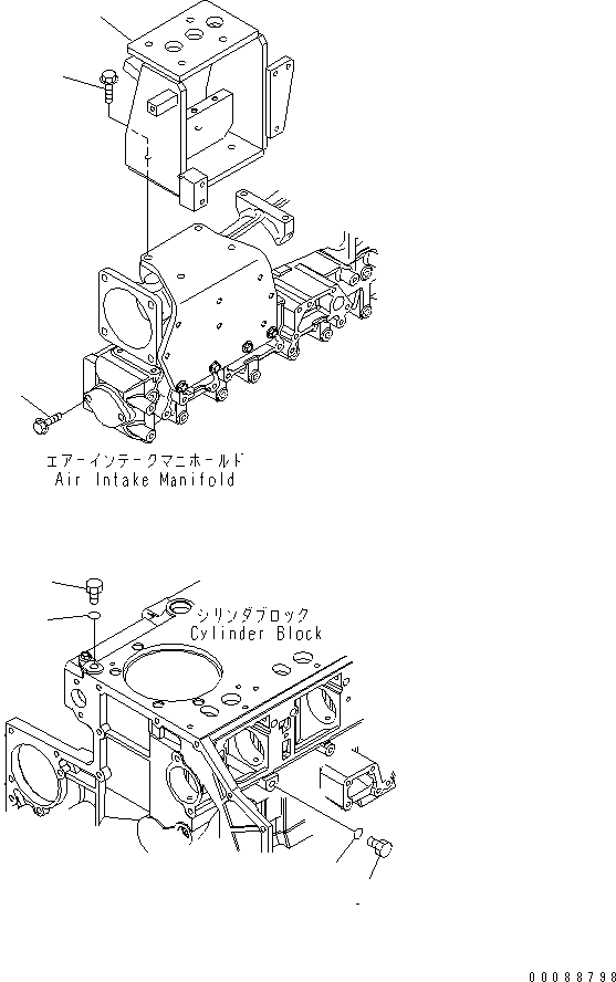 Engines Komatsu / SAA6D140E-5GR-W S/N 630001-UP(saa6d3oc) / WATER LINE PLUG (WITHOUT CORROSION RESISTOR)(#630315-)(030580 : A5210-A4K8)