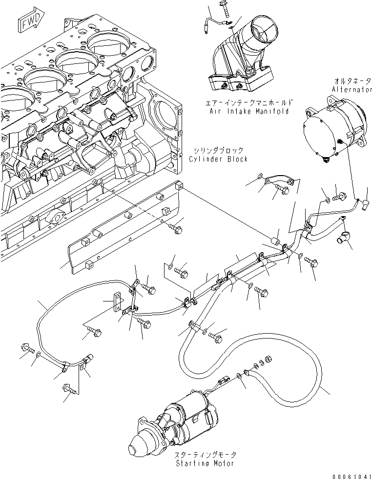 Engines Komatsu / SAA6D140E-5GR-W S/N 630001-UP(saa6d3oc) / ELECTRICAL WIRING (1/4)(#630006-)(030750 : A6810-A4L3)
