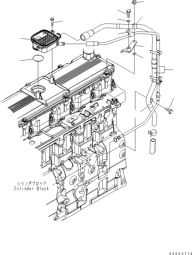 Engines Komatsu / SAA6D114E-3D-WT S/N 26850001-UP(saa6d3pc) / BREATHER AND TUBE(#26852077-)(030070 : A111V-01A9)