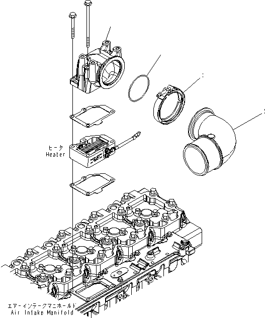 Engines Komatsu / SAA6D114E-3D-WT S/N 26850001-UP(saa6d3pc) / AIR CONNECTOR(030080 : A131P-01B5)