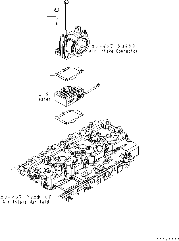 Engines Komatsu / SAA6D114E-3D-WT S/N 26850001-UP(saa6d3pc) / AIR INTAKE CONNECTOR MOUNTING(030100 : A131V-01A3)