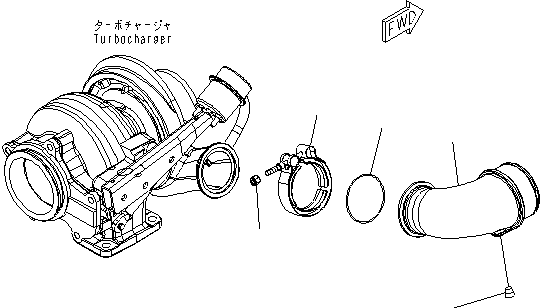 Engines Komatsu / SAA6D114E-3D-WT S/N 26850001-UP(saa6d3pc) / AIR TRANSFER CONNECTION(030150 : A153W-01A2)