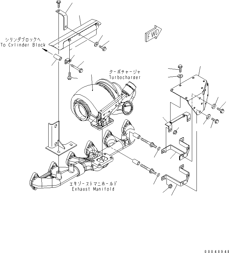 Engines Komatsu / SAA6D114E-3D-WT S/N 26850001-UP(saa6d3pc) / HEAT SHIELD(030170 : A1570-01F6)