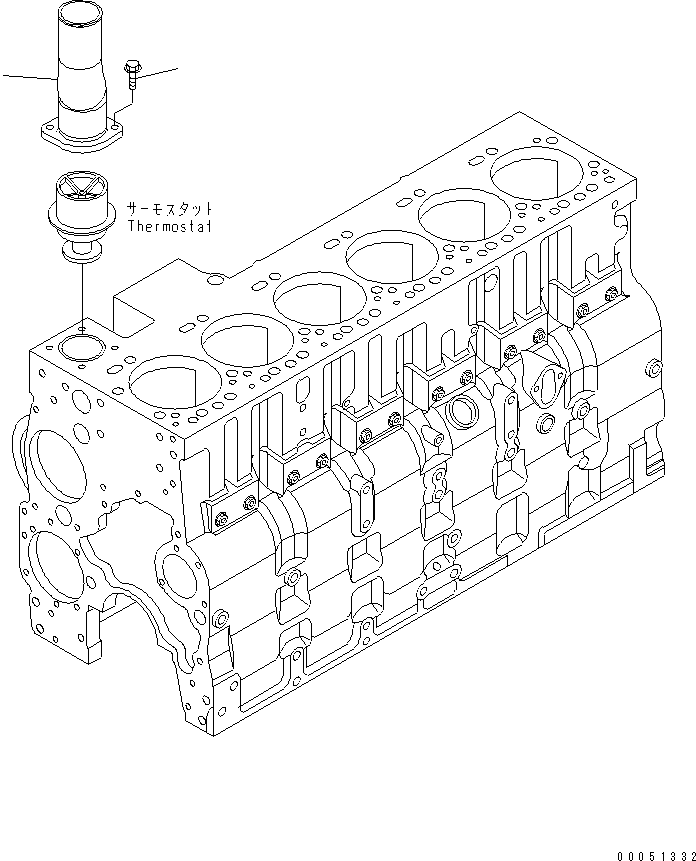 Engines Komatsu / SAA6D114E-3D-WT S/N 26850001-UP(saa6d3pc) / WATER OUTLET CONNECTION(#26850587-)(030220 : A173S-01A4)