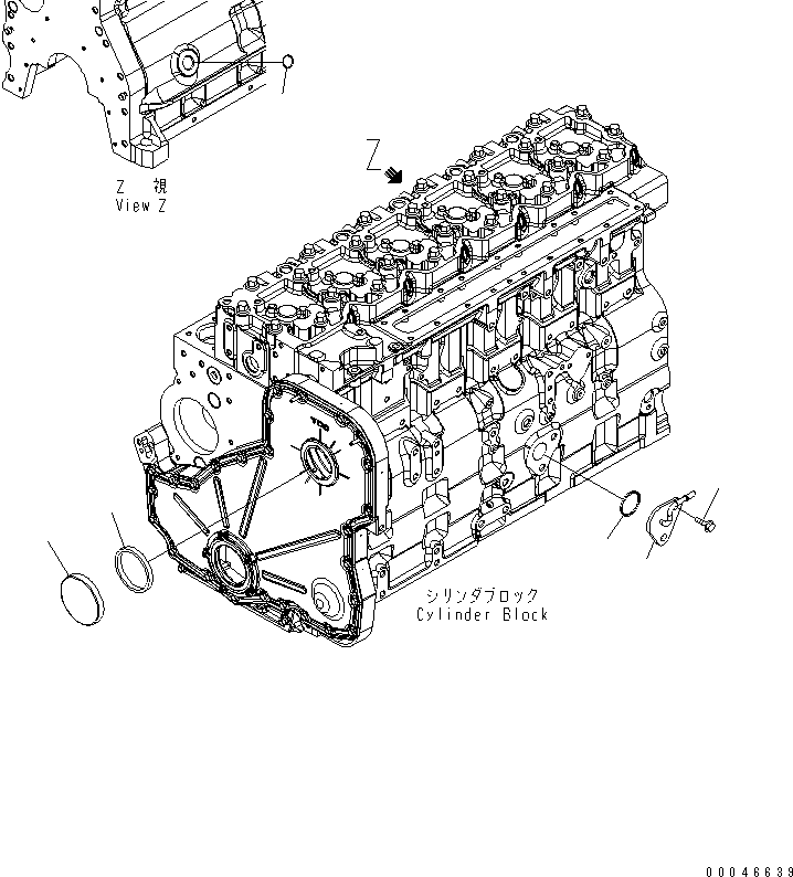 Engines Komatsu / SAA6D114E-3D-WT S/N 26850001-UP(saa6d3pc) / CYLINDER BLOCK COVER(030250 : A207P-01A5)