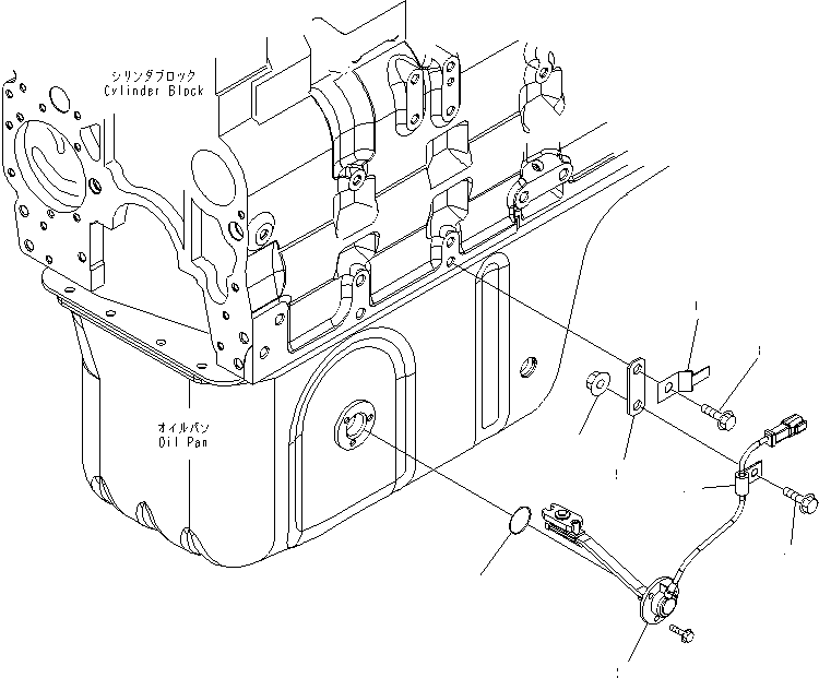 Engines Komatsu / SAA6D114E-3D-WT S/N 26850001-UP(saa6d3pc) / OIL LEVEL SENSOR(030280 : A211U-01A2)