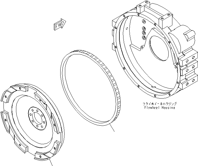 Engines Komatsu / SAA6D114E-3D-WT S/N 26850001-UP(saa6d3pc) / FLYWHEEL(030330 : A223P-01C8)