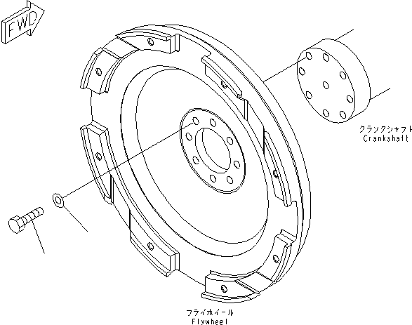 Engines Komatsu / SAA6D114E-3D-WT S/N 26850001-UP(saa6d3pc) / FLYWHEEL MOUNTING(030340 : A223R-01A0)